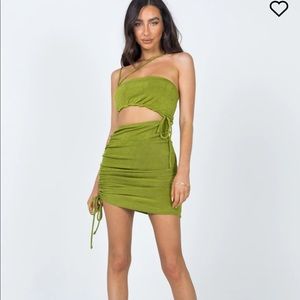 IMELDA MINI DRESS GREEN Size 0